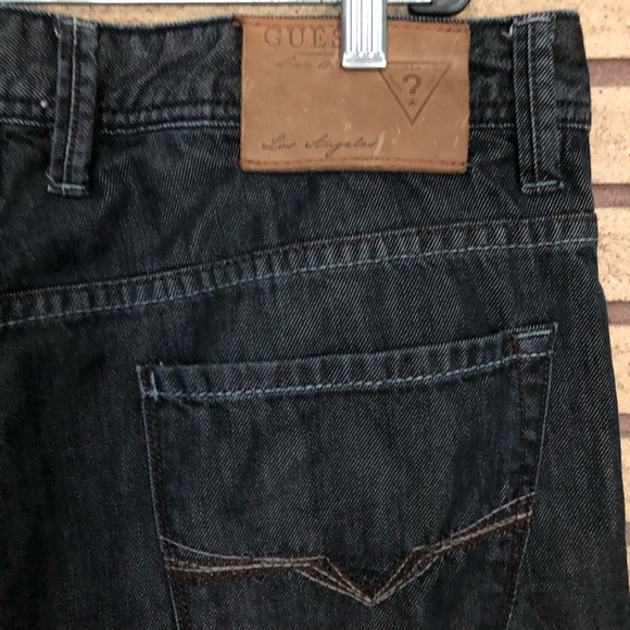 Men’s Guess Rebel Rescue Reg Straight Jeans 32x32 - Picture 9 of 11